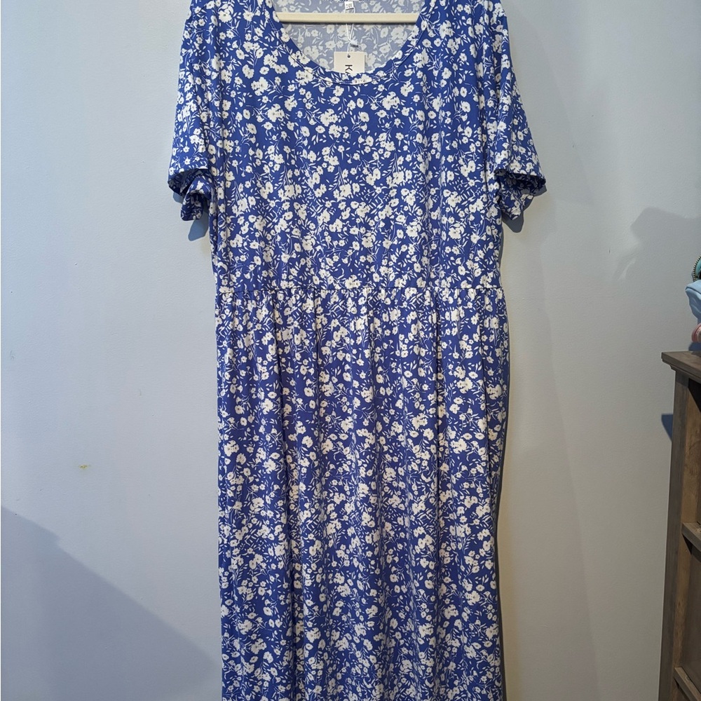 Floral Blue Dress